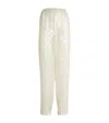 DELOS SEQUIN-EMBELLISHED STRAIGHT-LEG TROUSERS