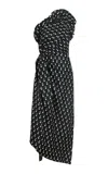 Delphine Charlotte Polka Dot Dress In Black