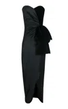 Delphine Lala Velvet Gown In Black
