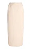 Delpozo Architectural Cotton Maxi Skirt In White