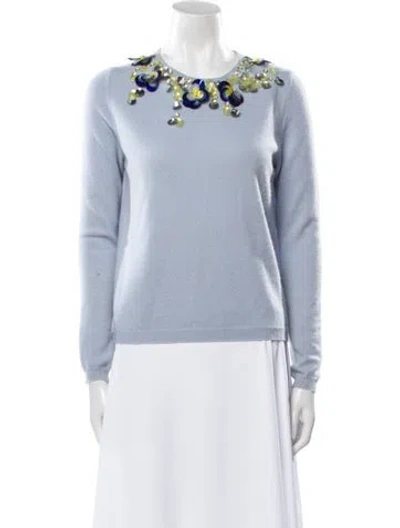 Pre-owned Delpozo Cashmere Crew Neck Sweater In Multi