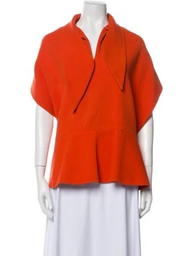 Pre-owned Delpozo Coat In Orange