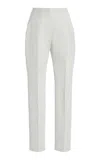 Delpozo Cotton Twill Straight-leg Pants In White