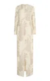 Delpozo Exclusive  Jacquard Maxi Coat In Print