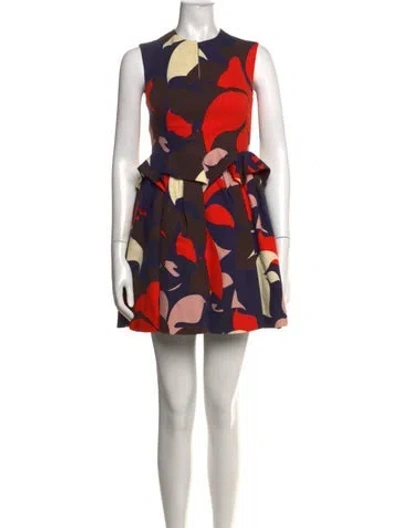 Pre-owned Delpozo Floral Print Mini Dress