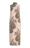 Delpozo Floral Silk-blend Jacquard Top In Pink