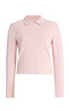 Delpozo Knit Polo Shirt In Pink