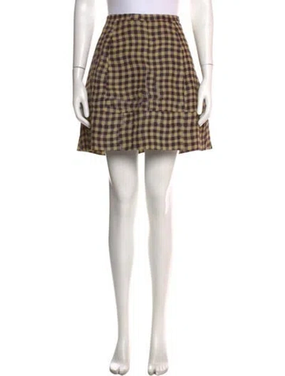 Pre-owned Delpozo Plaid Print Mini Skirt In Multi
