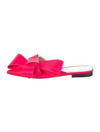 Pre-owned Delpozo Rubber Mules In Pink
