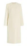Delpozo Satin Crepe Coat In Yellow