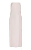 Delpozo Satin Crepe Maxi Dress In Pink