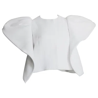 Pre-owned Delpozo Sculptural Linen Jacket In Gray