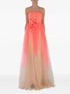 Delpozo Sequin-embellished Gown In 橘色