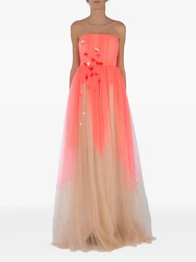 Delpozo Sequin-embellished Gown In 橘色