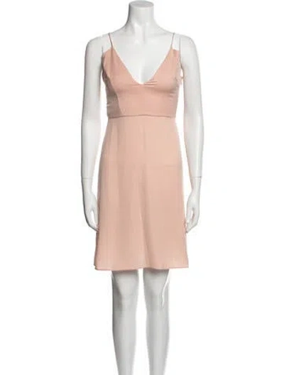 Pre-owned Delpozo Silk Mini Dress In Neutral