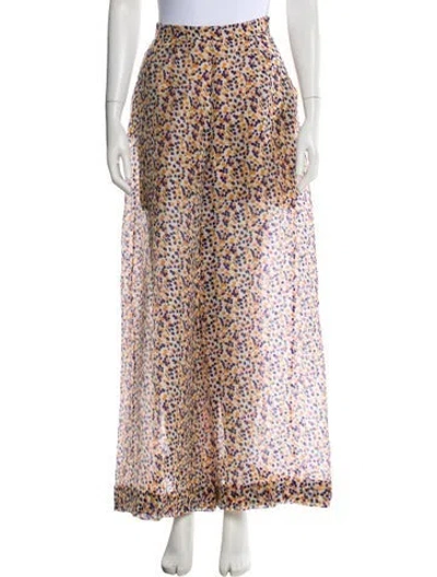 Pre-owned Delpozo Silk Wide Leg Pants In White