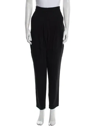 Pre-owned Delpozo Straight Leg Pants In Black