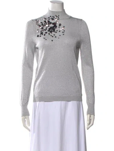 Pre-owned Delpozo Turtleneck Sweater In Grey