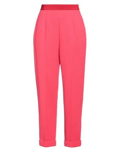 Delpozo Woman Pants Fuchsia Size 10 Virgin Wool, Cotton, Viscose In Pink