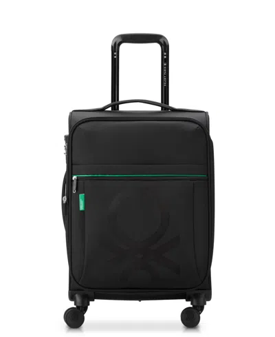 Delsey Color Block 19" Carry-on Spinner In Black