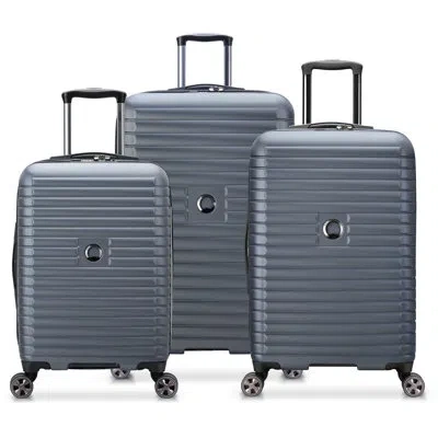 Delsey Cruise 3.0 3-piece Smart Luggage Set With Carry-on, Medium And Large Suitcases In Graphite In Gray