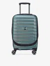 Delsey Green Shadow 5.0 4-wheel Expandable Polypropylene Hard Cabin Suitcase 55cm In Green