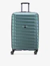 Delsey Green Shadow 5.0 Double-wheel Woven Suitcase 75cm In Green