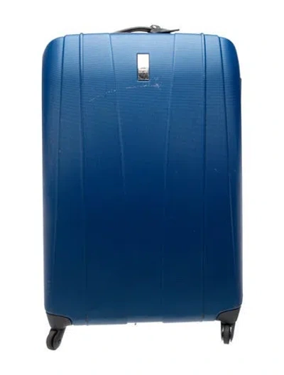 Pre-owned Delsey Hardshell Spinner Suitcase In Blue