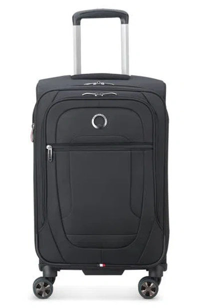 Delsey Helium Dlx Expandable Spinner Carry-on In Black
