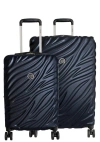 Delsey Paris Alexis Hardside 2-piece (21"/25") Expandable Spinner Luggage Set In Blue