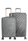 Delsey Paris Alexis Hardside 2-piece (21"/25") Expandable Spinner Luggage Set In Gray