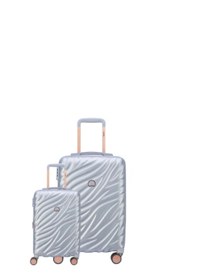 Delsey Paris Alexis Hardside 2-piece (21"/29") Expandable Spinner Luggage Set In Platinum/rose Gold