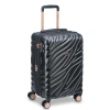 Delsey Paris Alexis Hardside 21-inch Carry-on Expandable Spinner Luggage In Black/rose Gold