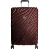 Delsey Paris Alexis Hardside  25-inch Medium Checked Expandable Spinner Luggage In Burgundy