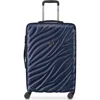 Delsey Paris Alexis Hardside  25-inch Medium Checked Expandable Spinner Luggage In Blue