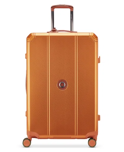 Delsey Paris Alu'r Large Check-in Spinner In Orange