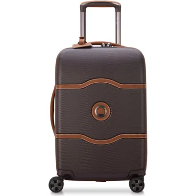 Delsey Paris Chatelet Air 2.0 Carry On 19 Inch Hardside Luggage With Spinner Wheels In Brown