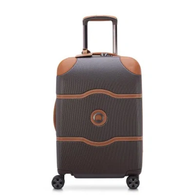 Delsey Paris Chatelet Air 2.0 Carry On 21 Inch Hardside Luggage With Spinner Wheels In Brown