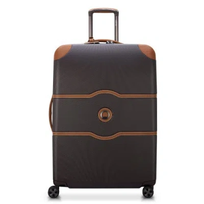 Delsey Paris Chatelet Air 2.0 Checked-large 28 Inch Hardside Luggage With Spinner Wheels In Brown
