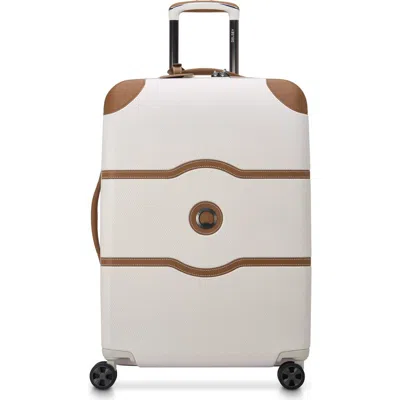 Delsey Paris Chatelet Air 2.0 Checked-medium 24 Inch Hardside Luggage With Spinner Wheels In Brown