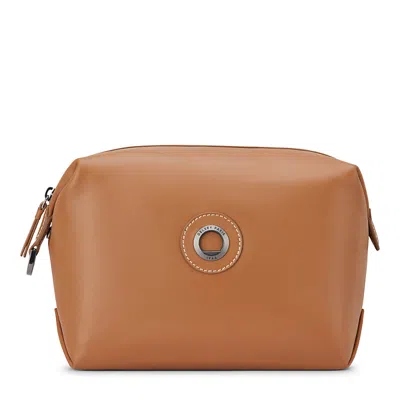 Delsey Paris Chatelet Air 2.0 Leather Toiletry Bag In Brown