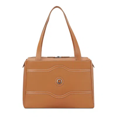 Delsey Paris Chatelet Air 2.0 Leather Tote In Brown