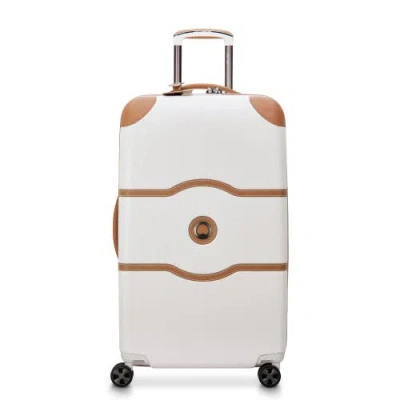 Delsey Paris Chatelet Air 2.0 Medium Checked-26 Inch Hardside Luggage Trunk With Spinner Wheels In Brown