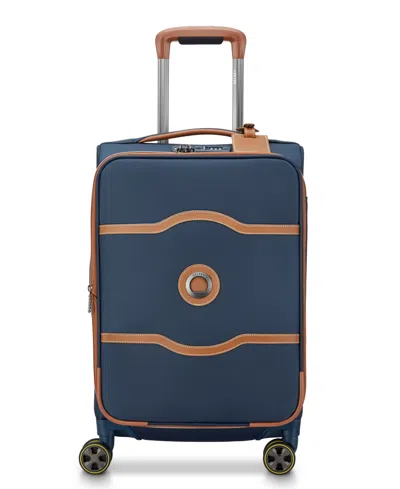 Delsey Paris Chatelet Air Softside Expandable Carry-on Spinner In Navy