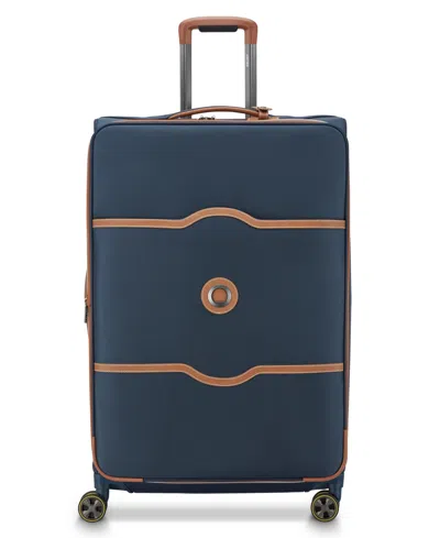 Delsey Paris Chatelet Air Softside Large Check-in Expandable Spinner In Navy