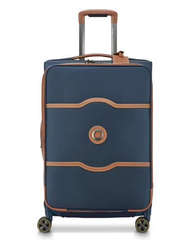 Delsey Paris Chatelet Air Softside Medium Check-in Expandable Spinner In Navy