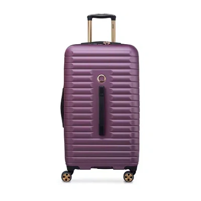 Delsey Paris Cruise 3.0 Trunk 26 Inch Hardside Lightweight Checked Spinner Luggage In Pink
