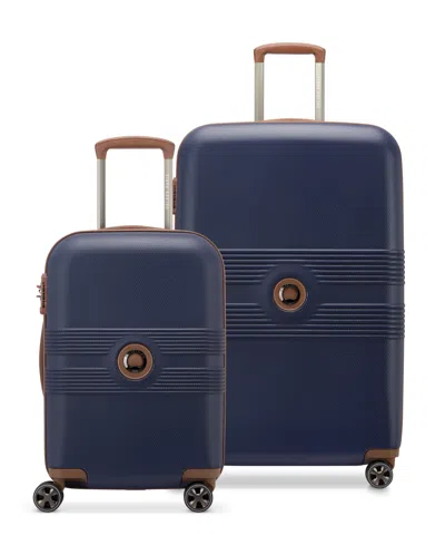 Delsey Paris Flanerie Carry-on And Large Spinner Set In Blue