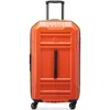 Delsey Paris Rempart Checked Medium Hardside Expandable Luggage Trunk With Spinner Wheels In Orange