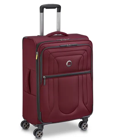 Delsey Paris Shadow Dlx Medium Check-in Spinner In Burgundy